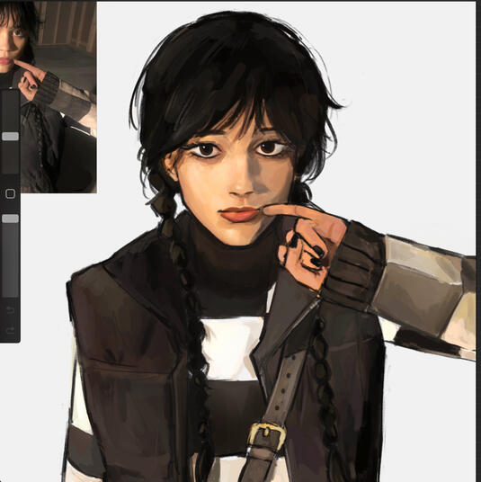 detailed/painterly render